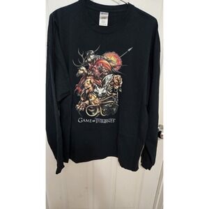 Game Of Thrones Black Long Sleeve Graphic Shirt 2XL